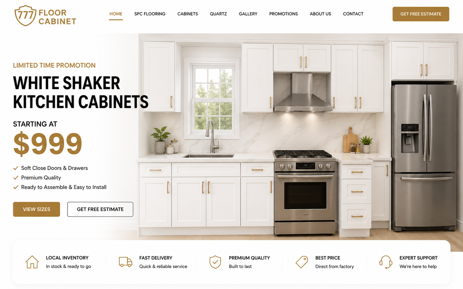 White Shaker cabinet promotion