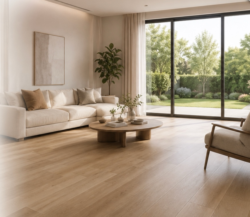 SPC vinyl flooring room